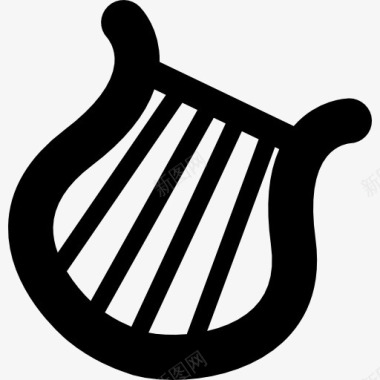 琴弦音乐的竖琴图标图标