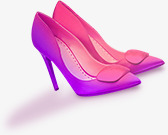 粉紫色女士高跟鞋淘宝首页素材