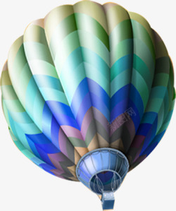 热气球彩色条纹夏天素材