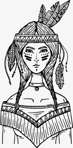 非洲特点非洲女人矢量图图标高清图片