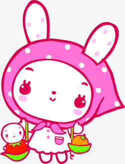 可爱卡通兔子海报素材