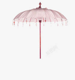 可爱帘子粉红色雨伞高清图片