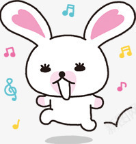 卡通兔子png免抠素材_88icon https://88icon.com 兔子 卡通 唱歌 跳舞