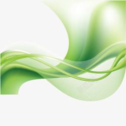 绿色柔和曲线矢量图素材