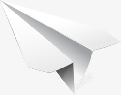 白色隐形折纸飞机素材
