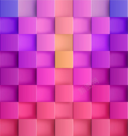 紫色炫丽方形组合卡通素材