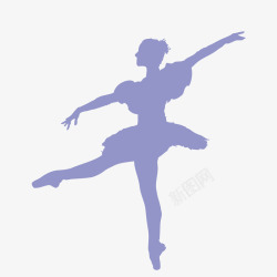 紫色舞蹈芭蕾身体曲线素材