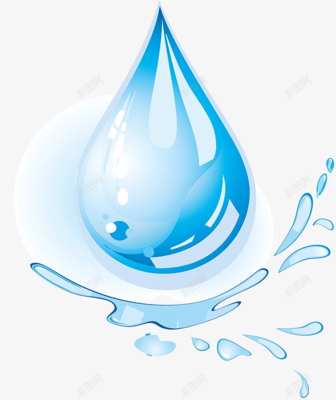 漂浮水滴png免抠素材_88icon https://88icon.com 创意 水滴 漂浮素材 蓝色