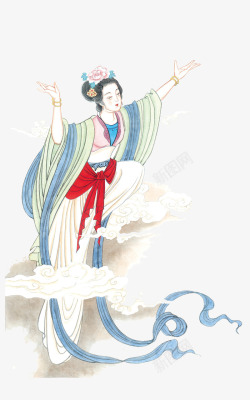 绘画女子古代女子绘画高清图片