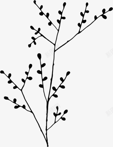 黑色树枝简笔画png免抠素材_88icon https://88icon.com 树枝 简笔画 黑色