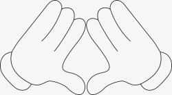 卡通打开的双手素材