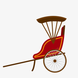 古代车轮设计古代黄包车手绘图高清图片