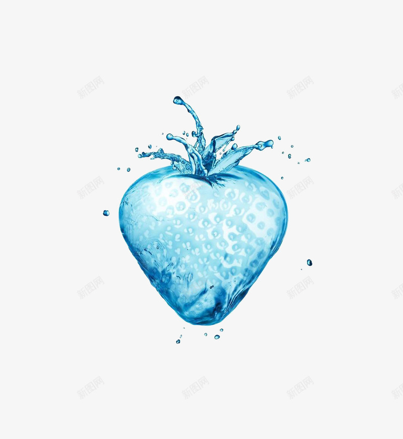 水组成的草莓png免抠素材_88icon https://88icon.com 水 水滴 草莓 蓝色