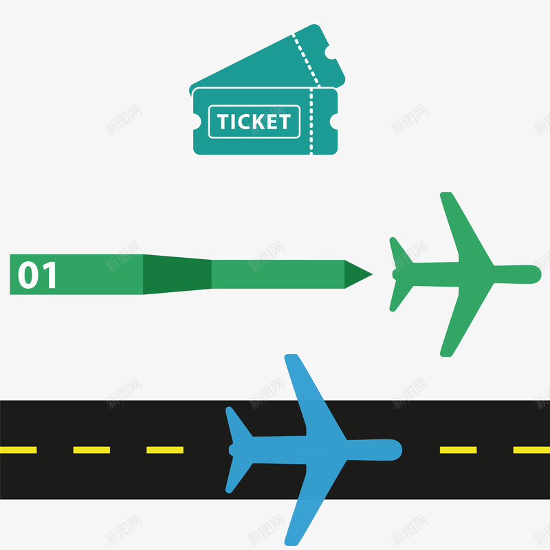 飞机和飞机跑道矢量图eps免抠素材_88icon https://88icon.com 票 跑道 飞机 飞机png 飞机矢量图 矢量图