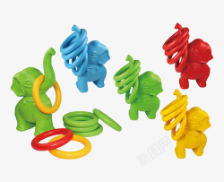 小象套环玩具素材