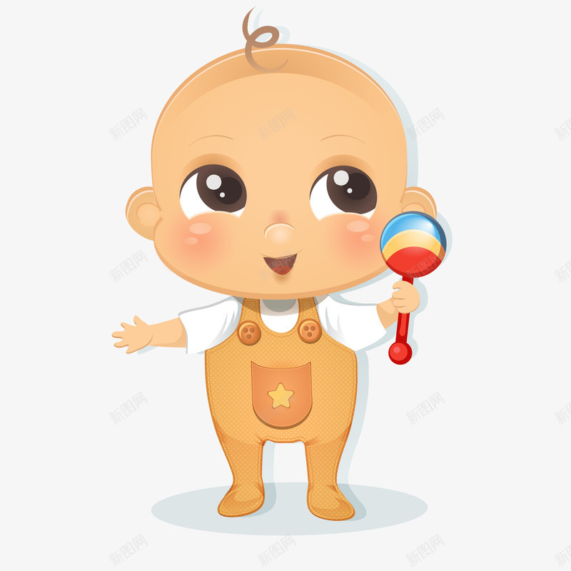 拿着玩具的婴儿矢量图ai免抠素材_88icon https://88icon.com 人物设计 儿童节 卡通 可爱 婴儿 母婴 玩具 矢量图