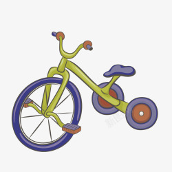 儿童三轮自行车矢量图素材