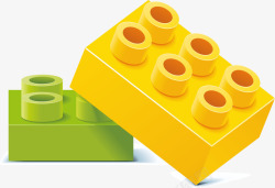 黄色拼图拼图玩具矢量图高清图片