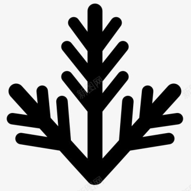 松树树枝图标图标