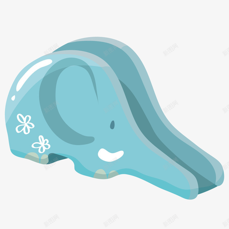 蓝色儿童玩具滑滑梯大象png免抠素材_88icon https://88icon.com 儿童 大象 滑滑梯 玩具 蓝色