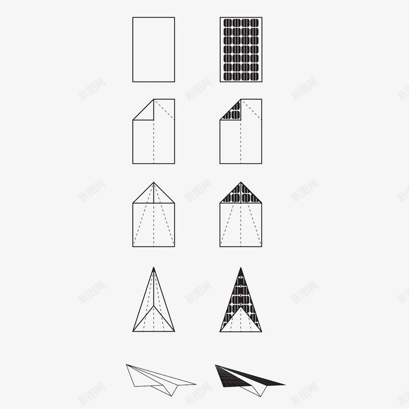 纸飞机折叠过程手绘png免抠素材_88icon https://88icon.com 卡通手绘 折叠 折叠飞机 画画 纸飞机 纸飞机手绘 过程