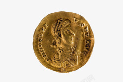 古希腊金色古希腊人物头像金币古代器物高清图片