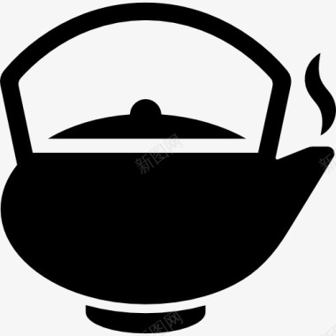 煎饼锅茶壶图标图标