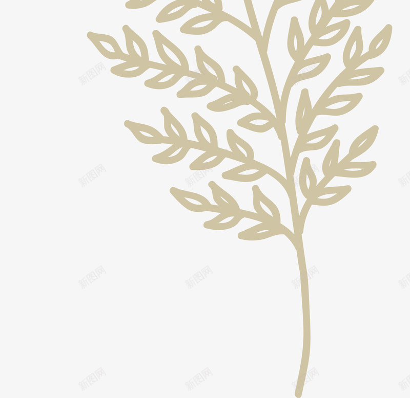 树叶矢量图ai免抠素材_88icon https://88icon.com VI 叶子 叶片 手绘 树叶 树枝 植物 线条 绿叶 黄色 矢量图