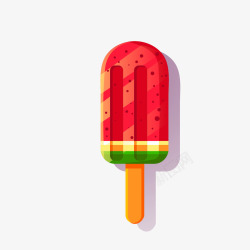 红绿色夏季冰淇淋冷饮矢量图素材