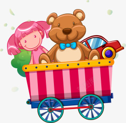 小玩具小火车小玩具插画风矢量图高清图片