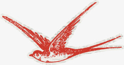 红色飞翔的燕子素材