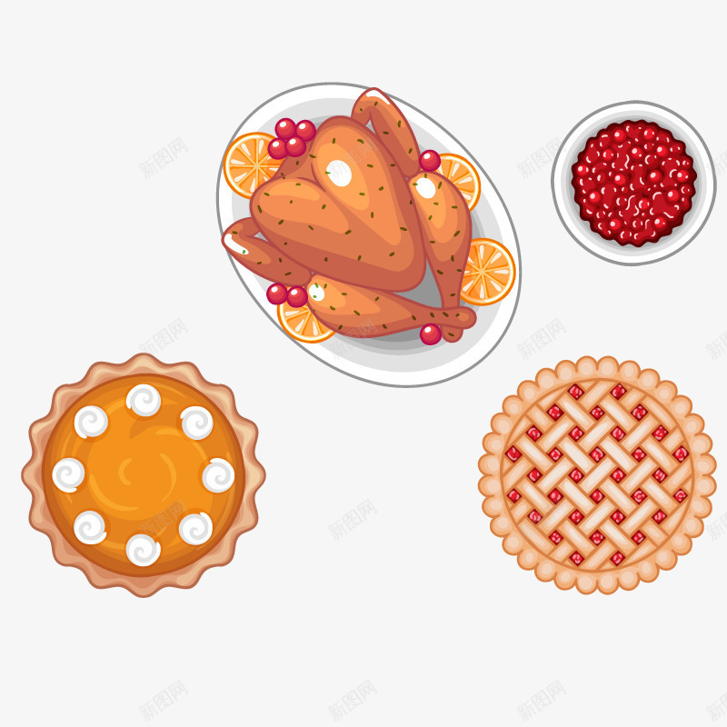 烤全鸡png免抠素材_88icon https://88icon.com 丰收 南瓜派 秋天 食物