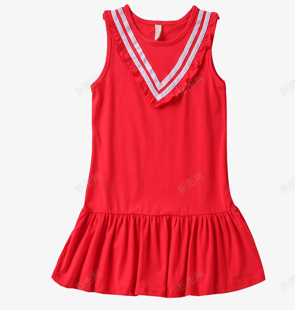 红色背心裙png免抠素材_88icon https://88icon.com 夏季童装 红色裙子