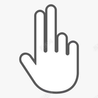 手指手势手互动滚动刷卡交互式手图标图标