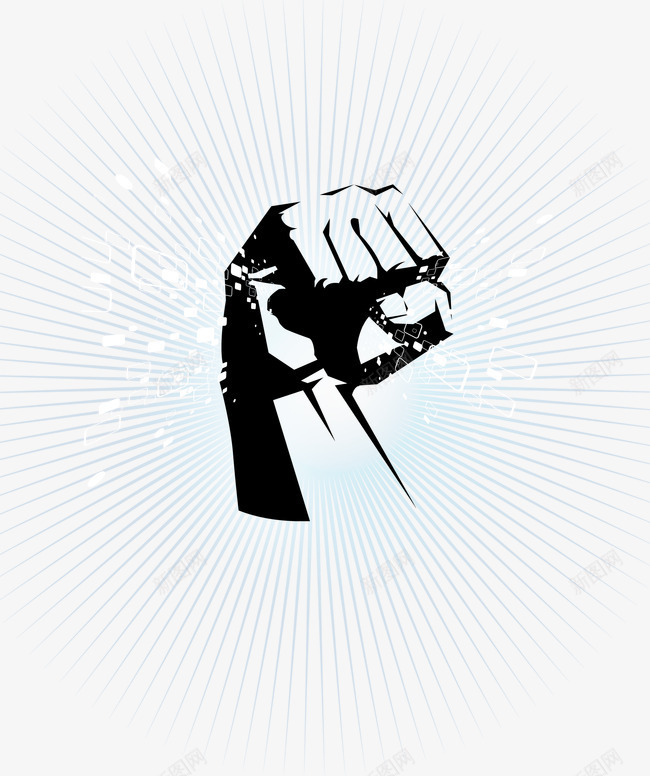 拳头png免抠素材_88icon https://88icon.com 人物手型 手 手势 拳头 碎裂效果