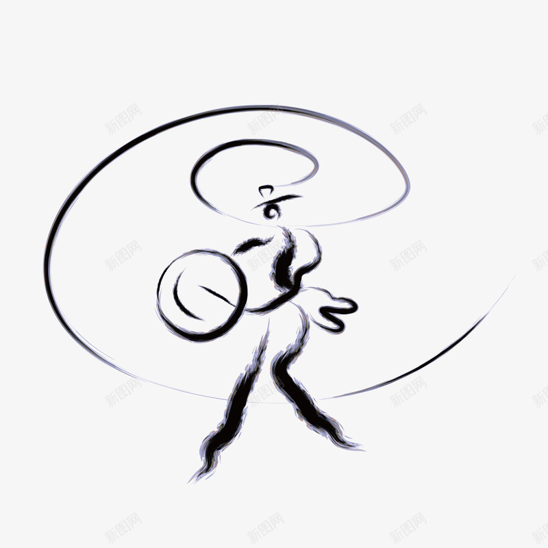 书法笔墨人体曲线矢量图ai免抠素材_88icon https://88icon.com 书法 人体曲线 笔墨 矢量图