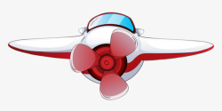 卡通动画飞机正面造型素材