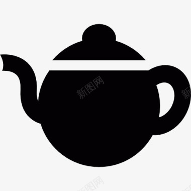 瓷茶壶图标图标