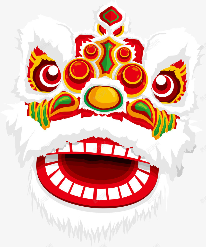 卡通可爱中国风舞狮png免抠素材_88icon https://88icon.com 中国风舞狮 庆典 新年 狮子 舞狮 装饰图案