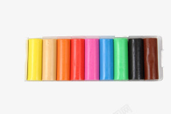 彩色的圆柱形橡皮泥素材