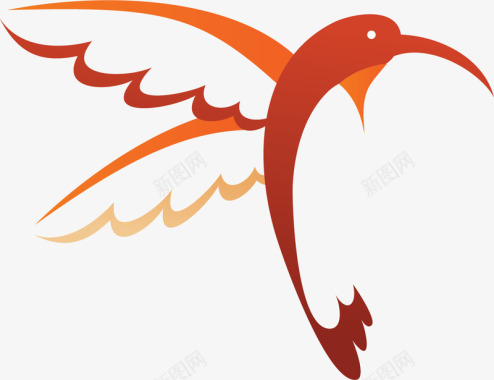 卡通小鸟装饰logo图标图标