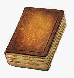 棕色斑驳加厚的书籍古代器物实物素材