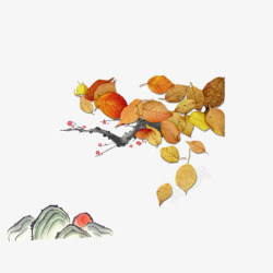 秋天树叶装饰图案素材