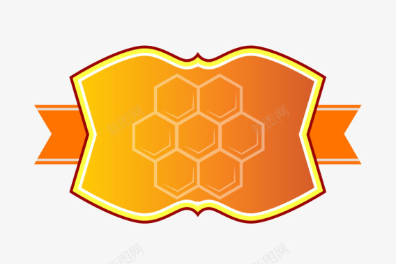 秋天枯木蜂蜜花卉装饰图矢量图图标图标