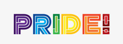 彩色酷炫pride花式字体素材