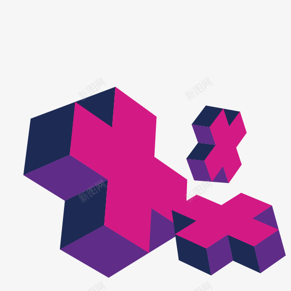 紫色立体方块排列组合矢量图eps免抠素材_88icon https://88icon.com 加号 十 方块 祝贺 立体 矢量图