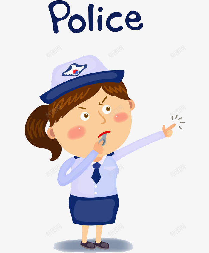 吹口哨的警察png免抠素材_88icon https://88icon.com 严肃的 制服 卡通 女人 手势 英文字 警察