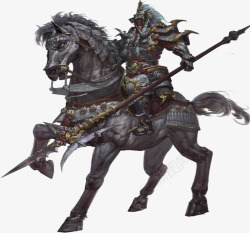 骑马人物战士古代素材