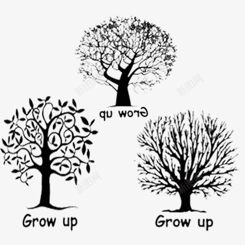 黑色茂盛的生命之树png免抠素材_88icon https://88icon.com 健康向上 对美的向往 文字 树枝 生命之树 积极生活 茂盛