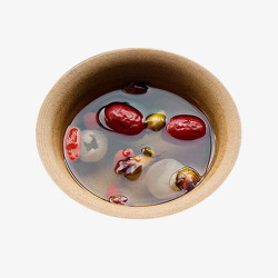 饱满红枣产品实物养生组合桃花茶茶水高清图片